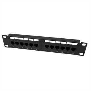 Patch panel cat5e U/UTP per armadi rack 10, colore nero